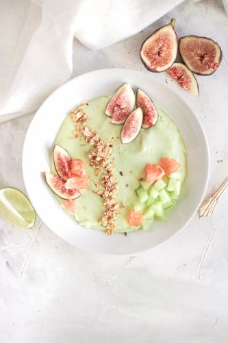 Smoothie bowl di melone verde