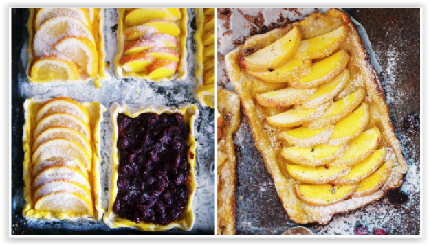 Tartellette mele e arancia