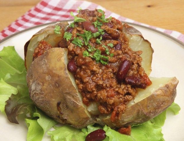 Patate farcite al chili