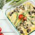Frittata con asparagi e funghi cotta al forno