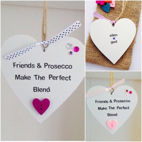 Targhette a cuore da appendere