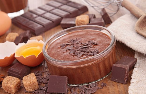 39.  Mousse al cioccolato ed al caramello al burro salato