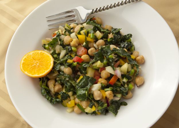 Insalata ceci, cavolo e mandarini