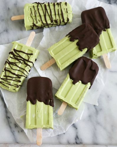 Gelati all'avocado e cioccolato