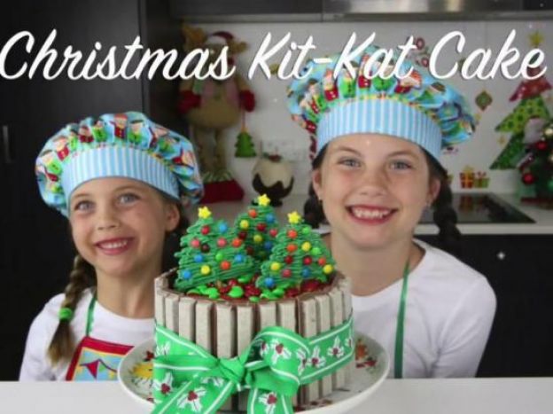 Tutorial della Kit-Kat Christmas Cake