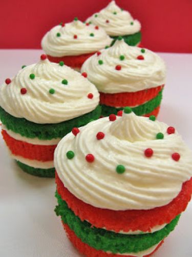 Cupcakes ai colori del Natale