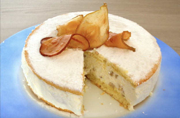 Torta ricotta e pere