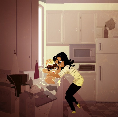 Divertimento durante il bagnetto