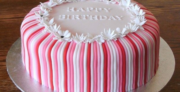 Striped cake di compleanno