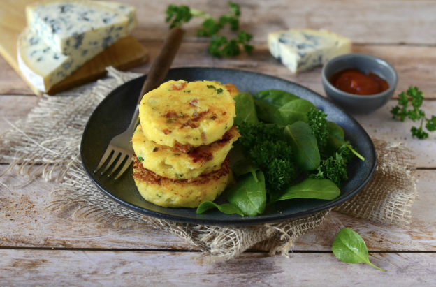 Dischi di polenta taleggio e gorgonzola