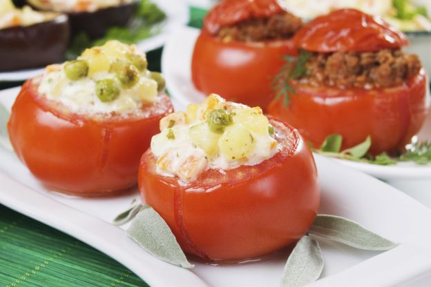 Pomodori ripieni di tofu e verdure