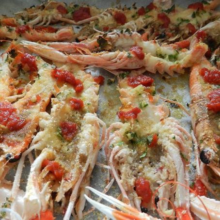 Scampi gratinati al forno