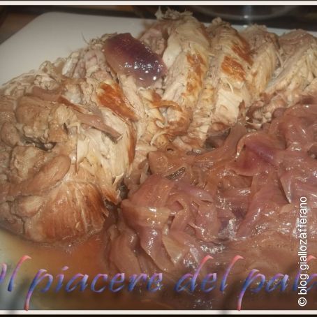 Girello di vitello con cipolle