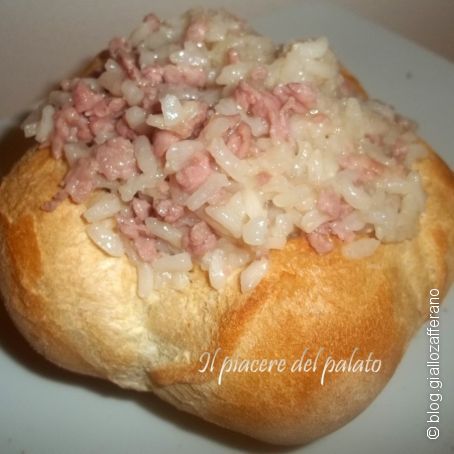 Risotto con pasta di salame
