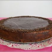 Cheesecake con caffè e crema al cioccolato