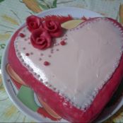 Torta cuore con cioccolato plastico