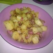 Patate in padella con pancetta