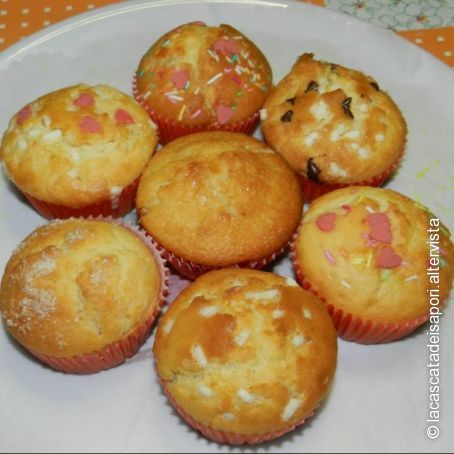 Muffins con cuori multi gusti