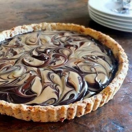 Crostata marmorizzata con Nutella e mascarpone