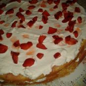 Torta panna e fragole