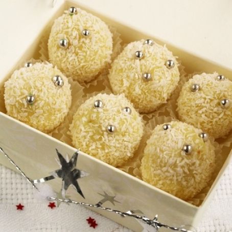 Tartufini al cioccolato bianco e nocciole