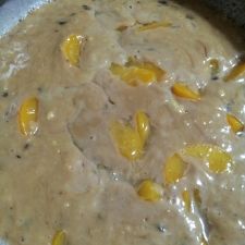 Torta
pesche sciroppate e cioccolato