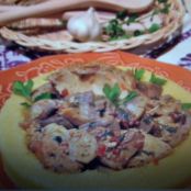 ostropel di polo con funghi