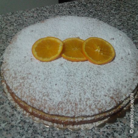 Torta all' arancia con crema