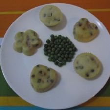 Muffin
salati con pancetta e piselli