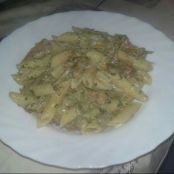 Penne con carciofi e pancetta