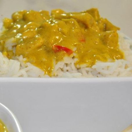 Pollo al curry con riso basmati