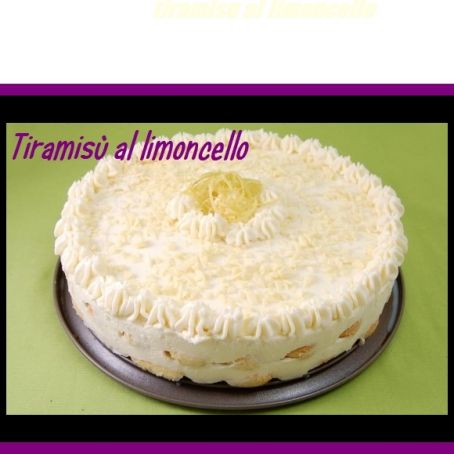 Tiramisù al limoncello