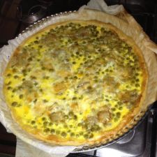 Torta salata gorgonzola e piselli