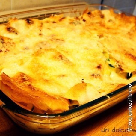 Lasagne di carasau alle zucchine e pecorino siciliano