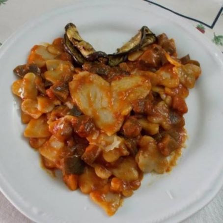 CUORI DI PASTA CON MELANZANE