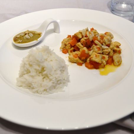 RISO BASMATI CON JERK CHICKEN E MELA CARAMELLATA