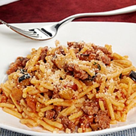 Gramigna con salsiccia e verdure