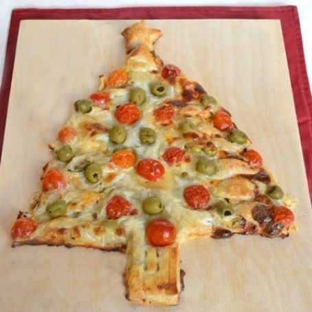 Albero di Natale di pasta sfoglia