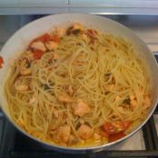 Spaghetti con il salmone - Tappa 3