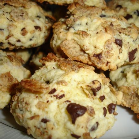 Biscotti con gocce di cioccolato ei cornflakes