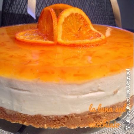 Cheesecake al cioccolato bianco e arance