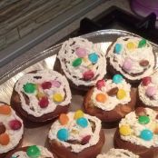 muffin al ciobar ripieni con crema pasticcera al cioccolato bianco