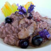 Risotto con porcini e mirtilli