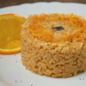 Risotto all'arancia con gamberi