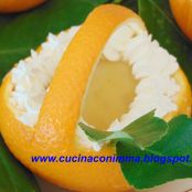 Cestini di arance con ripieno di panna cotta