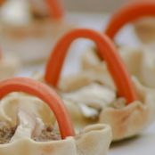 CESTINI DI PASTA SFOGLIA RICOTTA SALMONE E ZUCCHINE