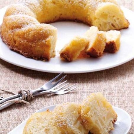 ciambella di ricotta e pesche