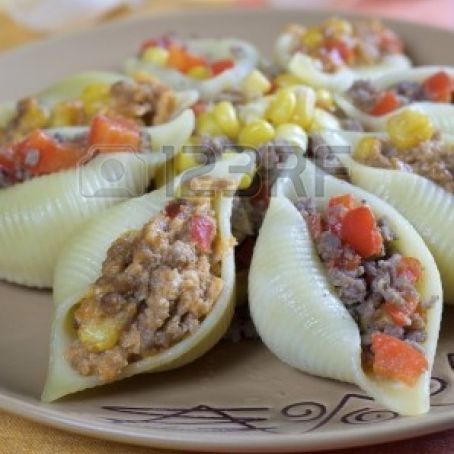 CONCHIGLIONI DI ZUCCHINE E GAMBERETTI