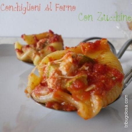 Conchiglioni ripieni di zucchine e mozzarella