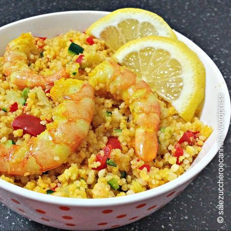 Cous cous speziato gamberi e verdure